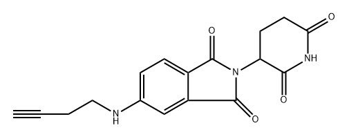 5-(but-3-yn-1-ylamino)-2-(2,6-dioxopiperidin-3-yl)isoindoline-1,3-dione Structure