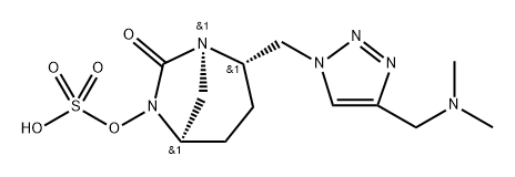 Sulfuric acid, mono[(1R,2S,5R)-2-[[4-[(dimethy lamino)methyl]-1H-1,2,3-triazol-1-yl]methyl]- 7-oxo-1,6-diazabicyclo[3.2.1]oct-6-yl] ester|SULFURIC ACID, MONO[(1R,2S,5R)-2-[[4-[(DIMETHY LAMINO)METHYL]-1H-1,2,3-TRIAZOL-1-YL]METHYL]- 7-OXO-1