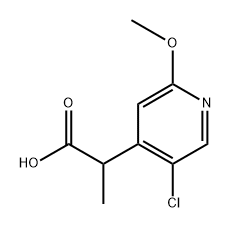 4-Pyridineacetic acid, 5-chloro-2-methoxy-α-methyl- Struktur