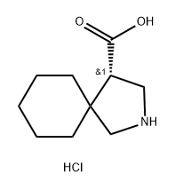 2-Azaspiro[4.5]decane-4-carboxylic acid, hydrochloride (1:1), (4S)- 结构式