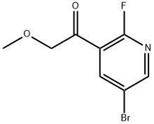 1-(5-Bromo-2-fluoropyridin-3-yl)-2-methoxyethan-1-one Struktur