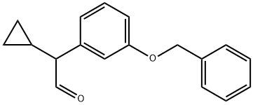 Benzeneacetaldehyde, α-cyclopropyl-3-(phenylmethoxy)- Structure
