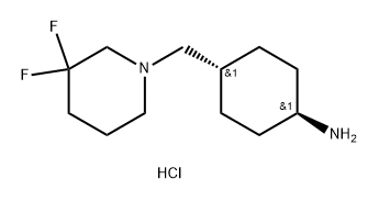 (1r,4r)-4-((3,3-difluoropiperidin-1-yl)methyl)cyclohexanamine dihydrochloride 结构式