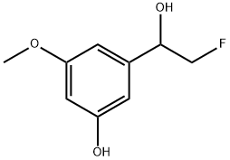 α-(Fluoromethyl)-3-hydroxy-5-methoxybenzenemethanol 结构式