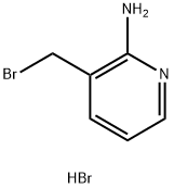 3-(溴甲基)吡啶-2-胺氢溴酸盐, 23612-60-4, 结构式