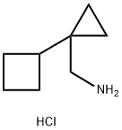 C-(1-Cyclobutyl-cyclopropyl)-methylamine hydrochloride 化学構造式