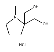 2,2-Pyrrolidinedimethanol, 1-methyl-, hydrochloride (1:1) Struktur
