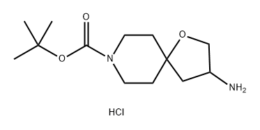 tert-Butyl 3-amino-1-oxa-8-azaspiro[4.5]decane-8-carboxylate hydrochloride Structure