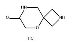 5-Oxa-2,8-diazaspiro[3.5]nonan-7-one, hydrochloride (1:2) Struktur