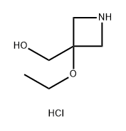 3-Azetidinemethanol, 3-ethoxy-, hydrochloride (1:1) 化学構造式