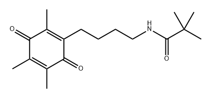 N-(4-(2,4,5-trimethyl-3,6-dioxocyclohexa-1,4-dien-1-yl)butyl)pivalamide 结构式