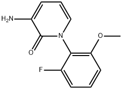 3-Amino-1-(2-fluoro-6-methoxyphenyl)-2(1H)-pyridinone 结构式