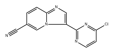 3-(4-chloropyrimidin-2-yl)H-imidazo[1,2-a]pyridine-6-carbonitrile Structure