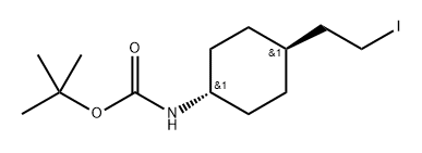 Trans-[4-(2-iodo-ethyl)-cyclohexyl]-carbamic acid tert-butyl ester 结构式