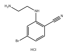 2-[(2-Aminoethyl)amino]-4-bromobenzonitrile hydrochloride Structure