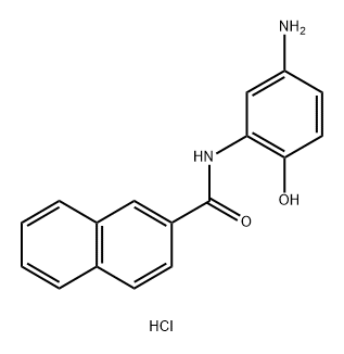 N-(5-Amino-2-hydroxyphenyl)naphthalene-2-carboxamide hydrochloride Struktur