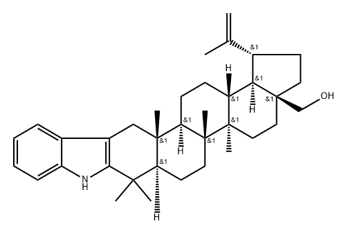 2,3-Indolobetulin 结构式