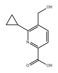 6-环丙基-5-(羟甲基)-2-吡啶甲酸, 2368845-13-8, 结构式