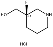 3-Piperidinemethanol, 3-fluoro-, hydrochloride (1:1), (3R)-|(R)-(3-氟哌啶-3-基)甲醇盐酸盐