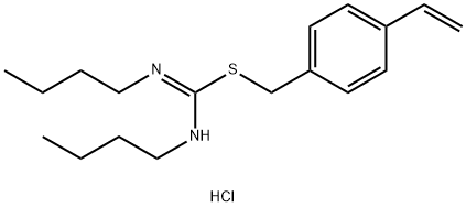 Carbamimidothioic acid,?N,N′-dibutyl-, (4-ethenylphenyl)methyl ester, hydrochloride Structure