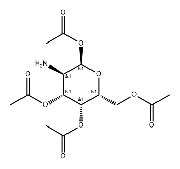 α-D-Galactopyranose, 2-amino-2-deoxy-, 1,3,4,6-tetraacetate Struktur