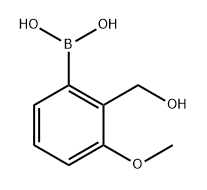(2-(hydroxymethyl)-3-methoxyphenyl)boronic acid 结构式