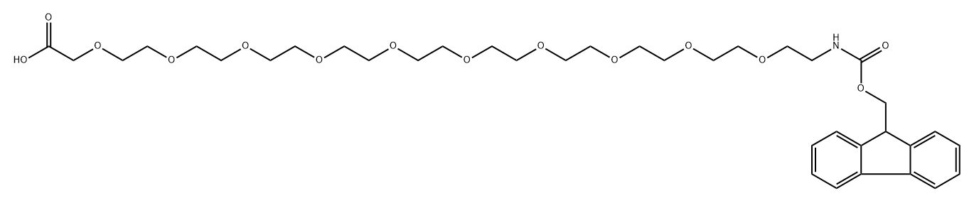 Fmoc-NH-PEG10-CH2COOH, 2375105-88-5, 结构式