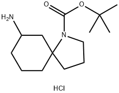 tert-Butyl 7-amino-1-azaspiro[4.5]decane-1-carboxylate hydrochloride Struktur