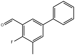 4-fluoro-5-methyl-[1,1'-biphenyl]-3-carbaldehyde Structure