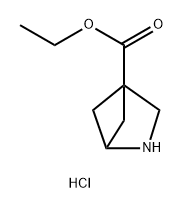 2-Azabicyclo[2.1.1]hexane-4-carboxylic acid, ethyl ester, hydrochloride (1:1) Struktur