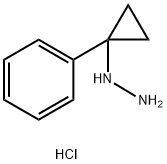 Hydrazine, (1-phenylcyclopropyl)-, hydrochloride (1:1) Structure