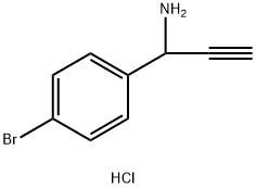 Benzenemethanamine, 4-bromo-α-ethynyl-, hydrochloride (1:1) Structure