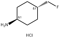trans 4-(fluoromethyl)cyclohexan-1-amine hydrochloride Struktur