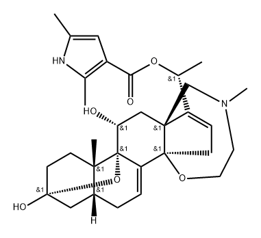Batrachotoxinin A 20-(2,5-dimethyl-1H-pyrrole-3-carboxylate) Structure