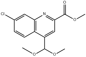 methyl 7-chloro-4-(dimethoxymethyl)quinoline-2-carboxylate Struktur
