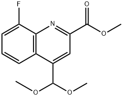 methyl 4-(dimethoxymethyl)-8-fluoroquinoline-2-carboxylate Structure