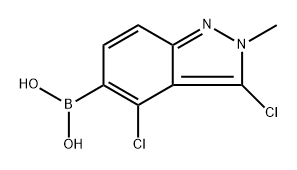 (3,4-Dichloro-2-methyl-2H-indazol-5-yl)boronic acid Structure