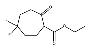 Ethyl 5,5-difluoro-2-oxocycloheptane-1-carboxylate Struktur