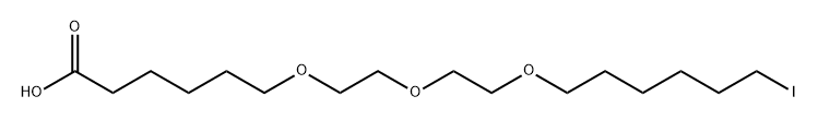 6-(2-(2-((6-Iodohexyl)oxy)ethoxy)ethoxy)hexanoic acid Struktur