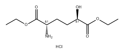 (2S,5R)-rel-2-Amino-5-hydroxy-hexanedioic acid diethyl ester hydrochloride 结构式