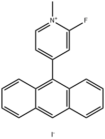 Pyridinium, 4-(9-anthracenyl)-2-fluoro-1-methyl-, iodide (1:1) Structure