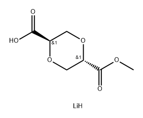 rac-lithium(1+) (2R,5S)-5-(methoxycarbonyl)-1,4-dioxane-2-carbo xylate,2377005-12-2,结构式