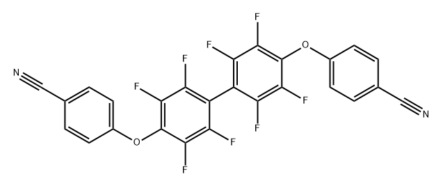 4,4'-((全氟-[1,1'-联苯]-4,4'-二基)双(氧基))二苯甲腈,2377173-47-0,结构式