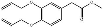 methyl 2-(3,4-bis(allyloxy)phenyl)acetate 化学構造式