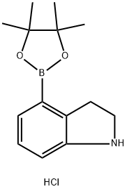 4-(Tetramethyl-1,3,2-dioxaborolan-2-yl)-2,3-dihydro-1H-indole hydrochloride Structure