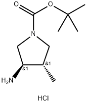 Trans-1-Boc-3-amino-4-methylpyrrolidine hydrochloride Structure