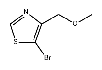 5-Bromo-4-(methoxymethyl)thiazole 化学構造式