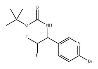 tert-Butyl (1-(6-bromopyridin-3-yl)-2,2-difluoroethyl)carbamate Structure