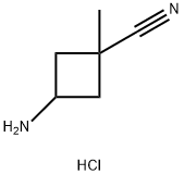 Cyclobutanecarbonitrile, 3-amino-1-methyl-, hydrochloride (1:1) 化学構造式