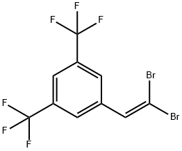 1-(2,2-dibromovinyl)-3,5-bis(trifluoromethyl)benzene Struktur